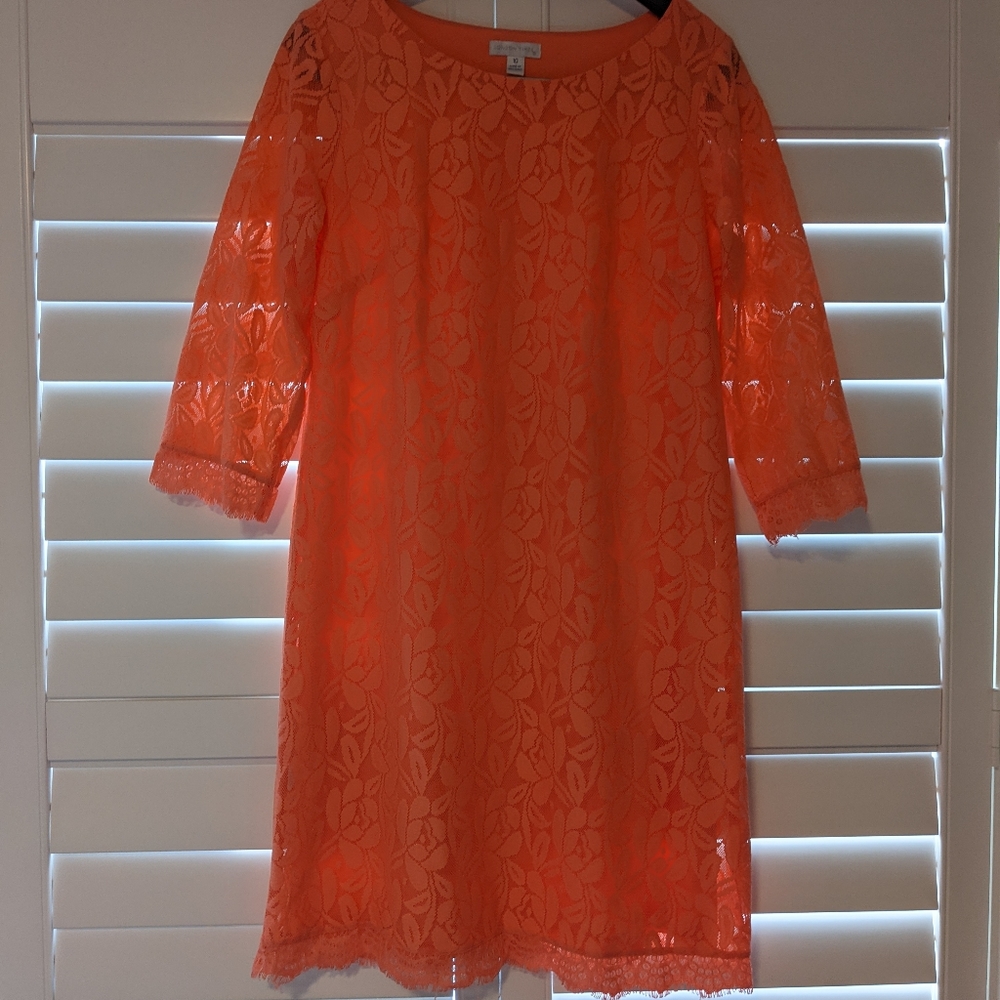 London Times Pink Lace Dress